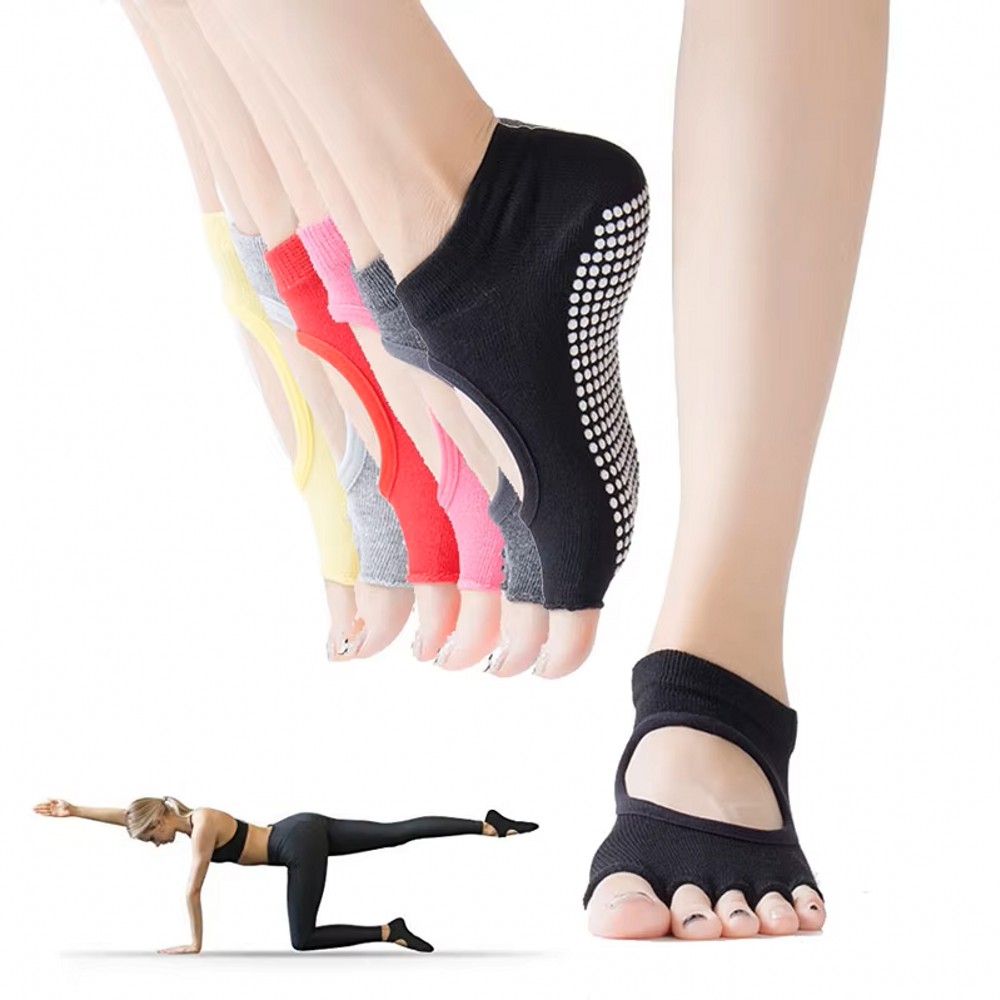 Yoga Mat - Sırtı Açık Beş Parmaklı Yoga Çorapları,